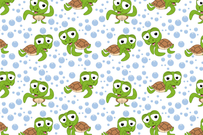 cute-turtle-animal-cartoon-pattern