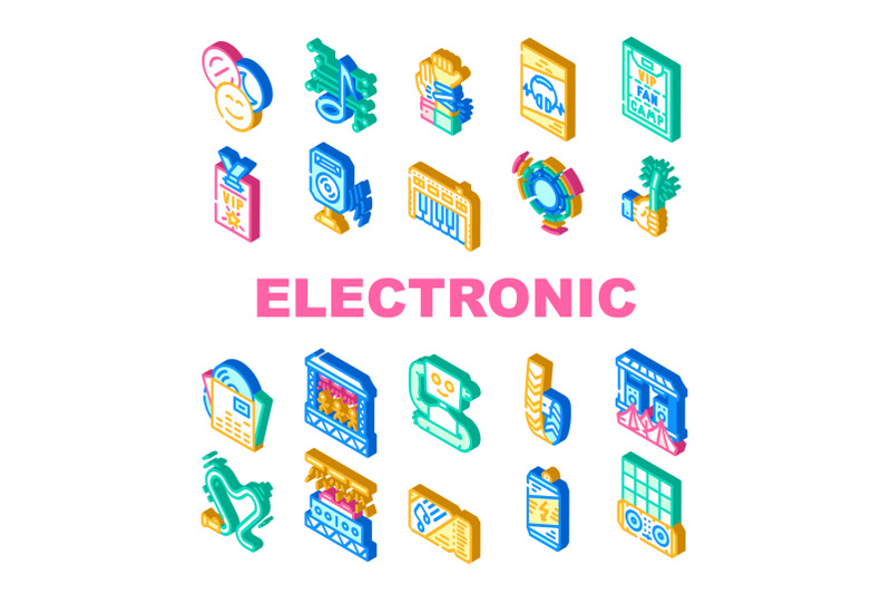 electronic-dance-music-collection-icons-set-vector