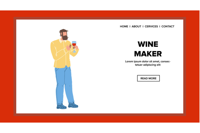 wine-maker-present-winery-alcoholic-product-vector