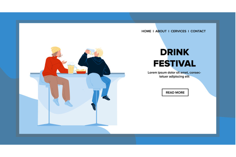 drink-festival-visit-men-and-drink-beer-vector