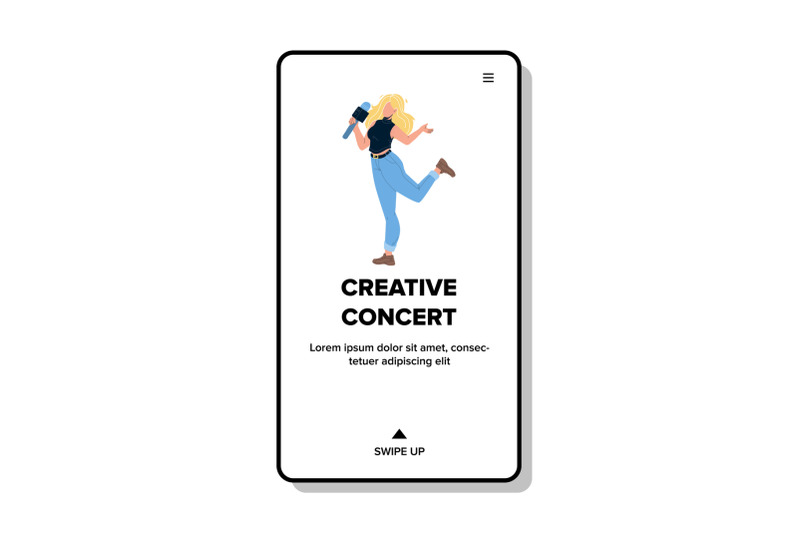 creative-concert-performing-young-woman-vector