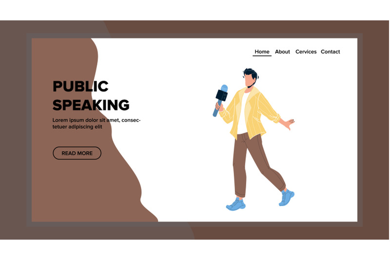 public-speaking-man-with-microphone-device-vector