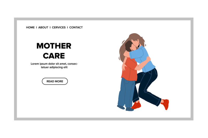 mother-care-and-love-little-son-parenthood-vector