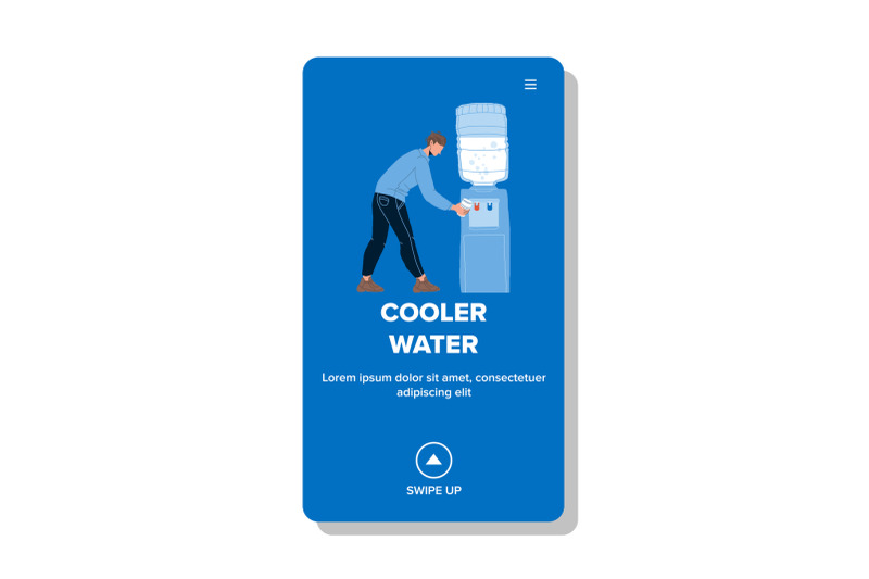 cooler-water-filling-man-in-plastic-cup-vector