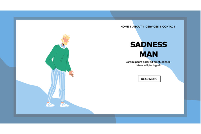 sadness-pensive-bearded-man-staying-alone-vector