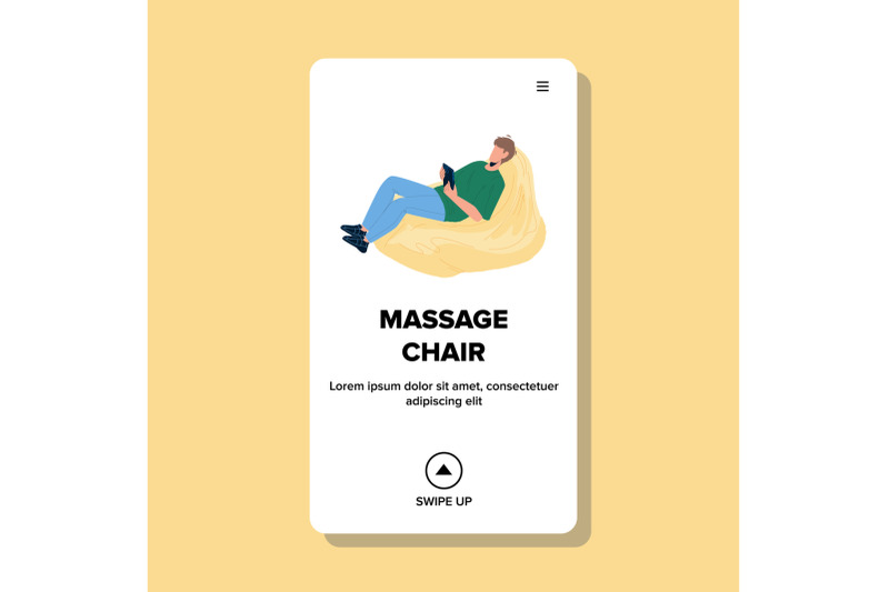 in-massage-chair-relaxing-young-man-at-home-vector