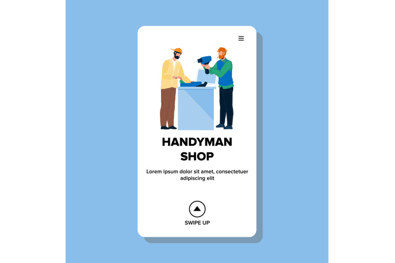 handyman-shop-seller-man-selling-drill-vector