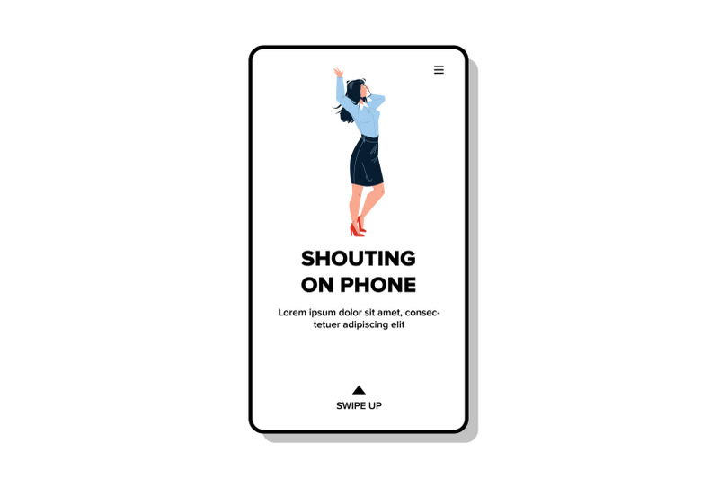 shouting-on-phone-device-angry-young-woman-vector