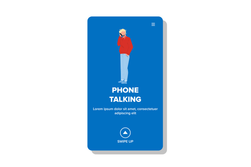 phone-talking-man-with-friends-or-family-vector