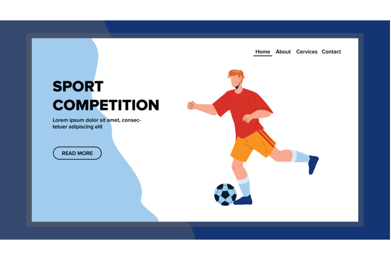 sport-competition-game-play-football-player-vector