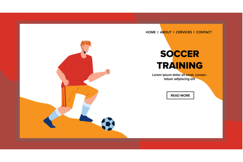 soccer-training-and-running-with-ball-man-vector