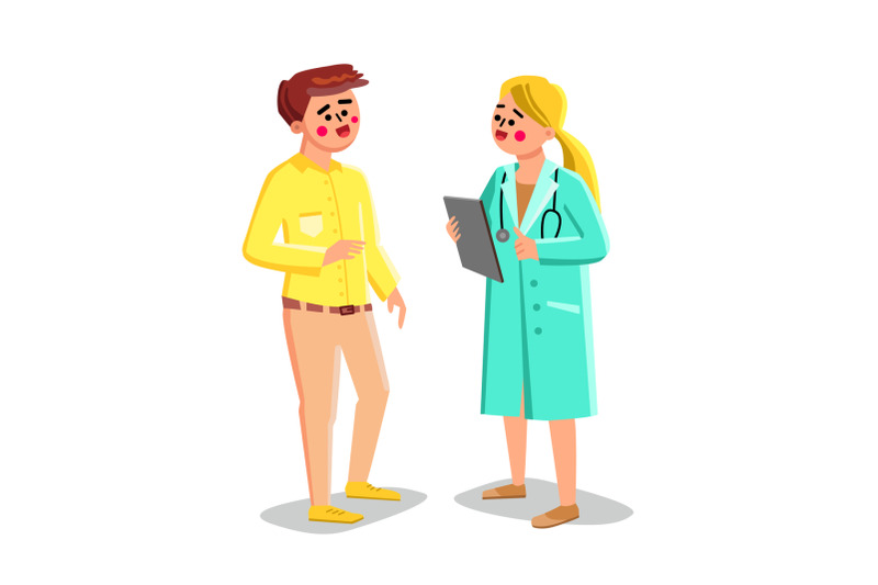 doctor-talking-with-patient-in-hospital-vector