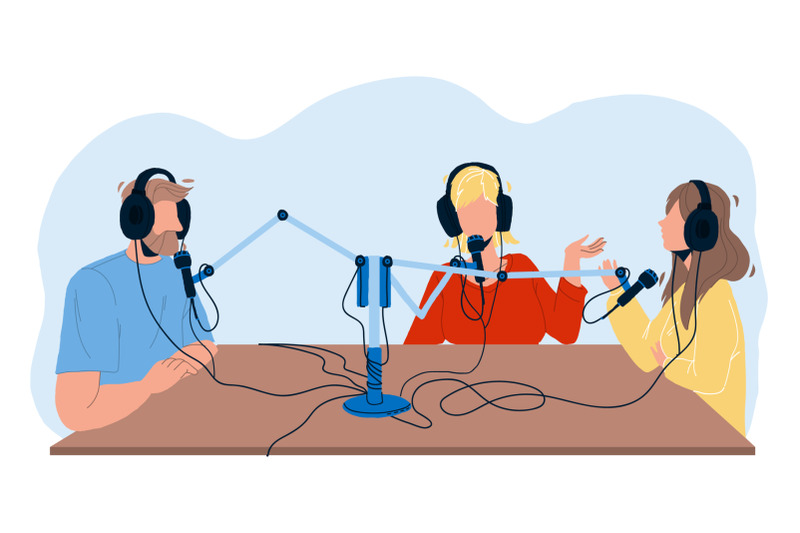 radio-broadcast-people-recording-in-studio-vector