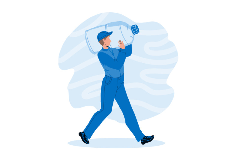 water-delivery-service-worker-carry-bottle-vector