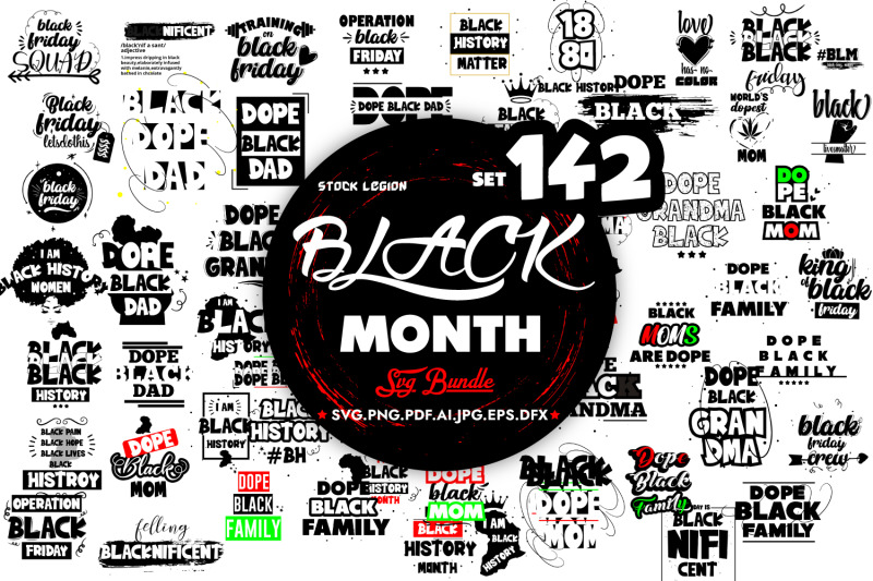142-black-month-svg-bundle