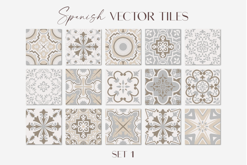 spanish-tiles-vector-mediterranean-mosaic-set-1