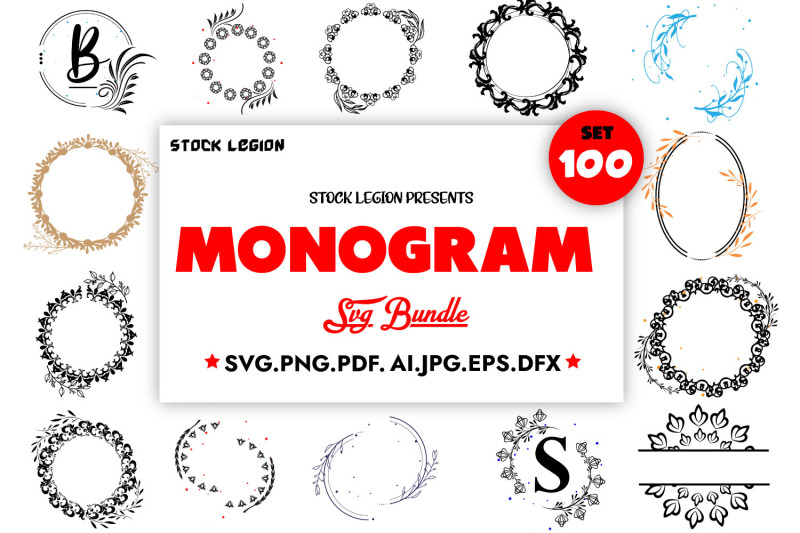 100-monograms-svg-bundle