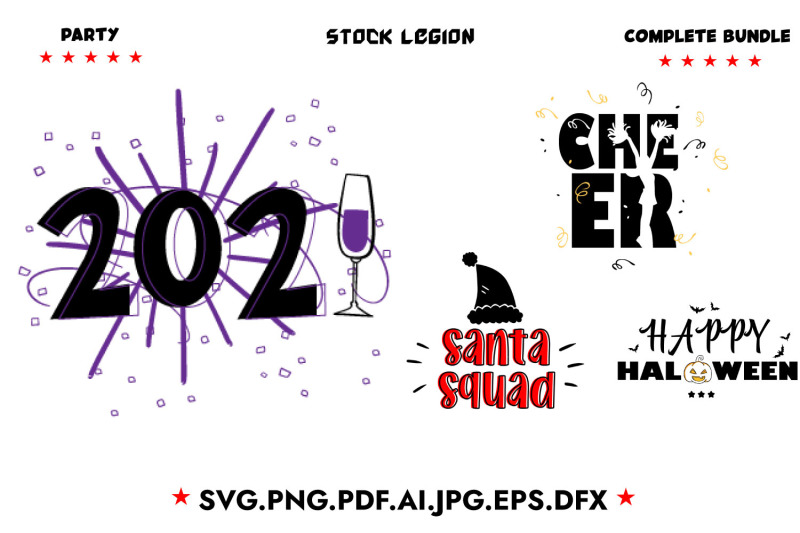 300-party-svg-bundle