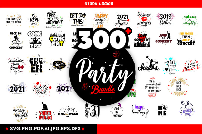 300-party-svg-bundle