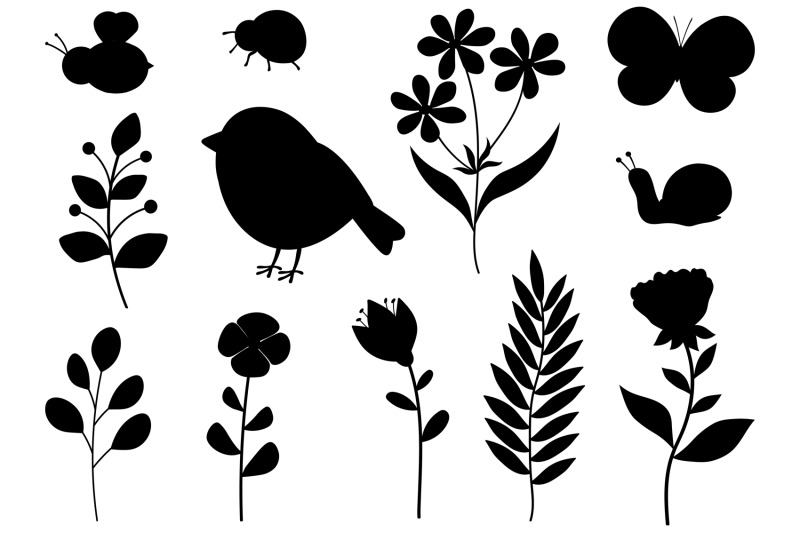 spring-silhouettes-flowers-silhouettes-birds-silhouettes