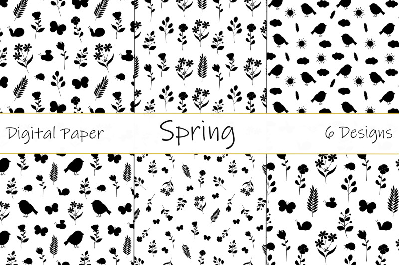 spring-pattern-spring-flowers-silhouettes-birds-pattern