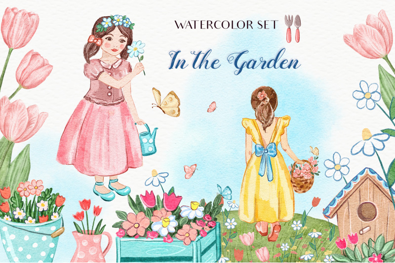 in-the-garden-watercolor-collection