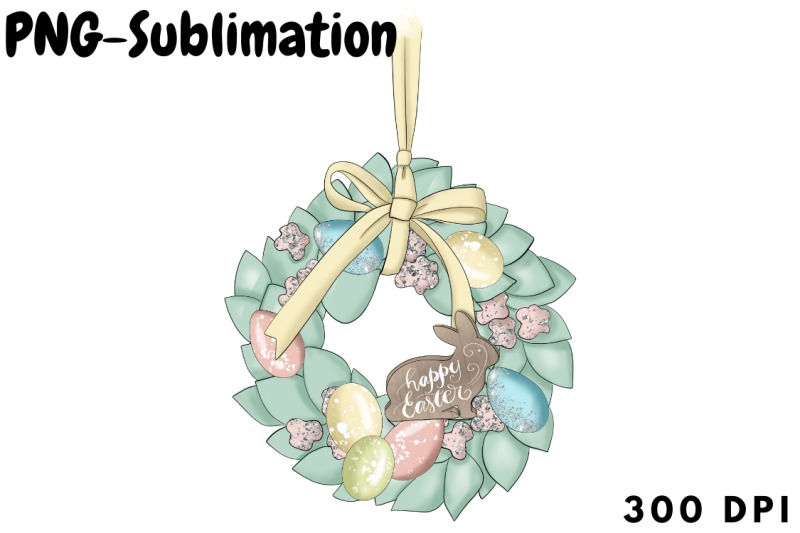 wreath-sublimation-easter-bunny