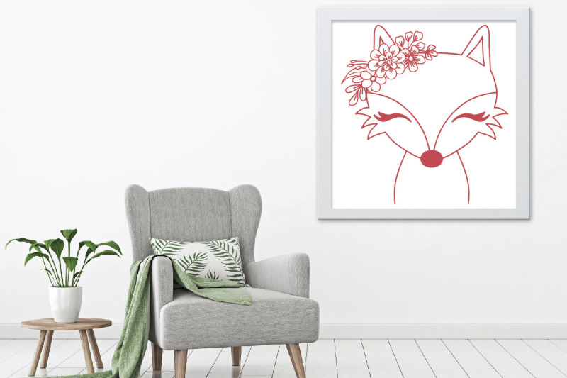 fox-svg-file-fox-with-flowers-svg-cut-file