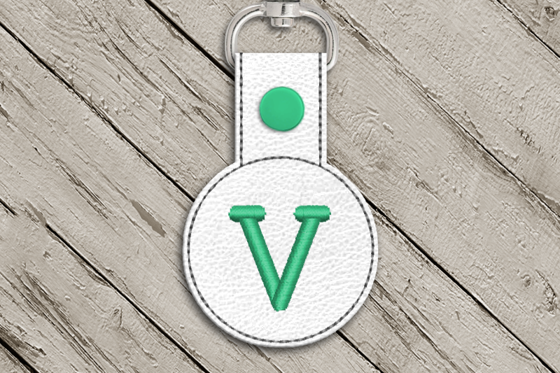 letter-v-ith-round-key-fob-applique-embroidery