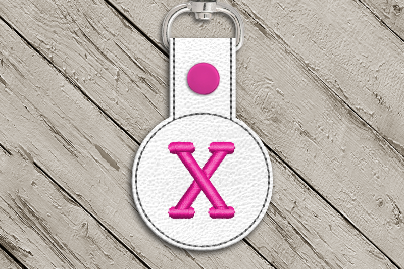 letter-x-ith-round-key-fob-applique-embroidery