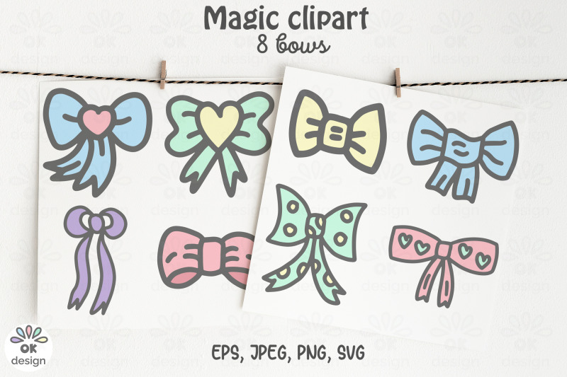 bows-clipart-eps-png-svg-files-magic-clipart-baby-shower-clipart