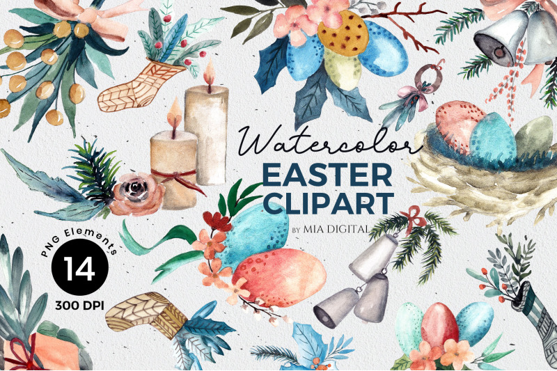 watercolor-easter-clipart-hand-painted-eggs-flowers-bell