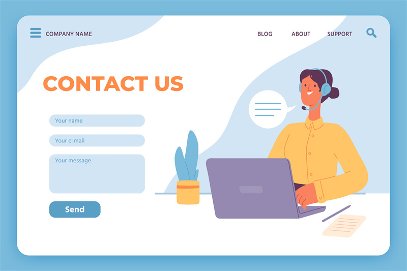 contact-us-landing-page-website-customer-service-female-operator-wit