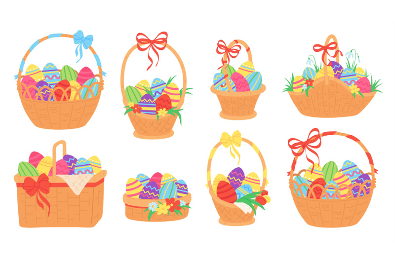 easter-baskets-painted-chocolate-eggs-in-wicker-basket-with-ribbon-g