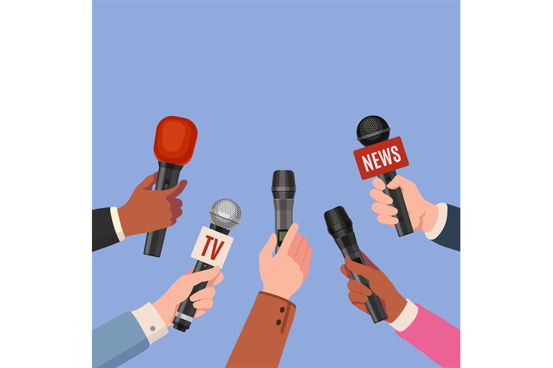 journalist-hands-with-microphones-reporters-with-mics-take-interview