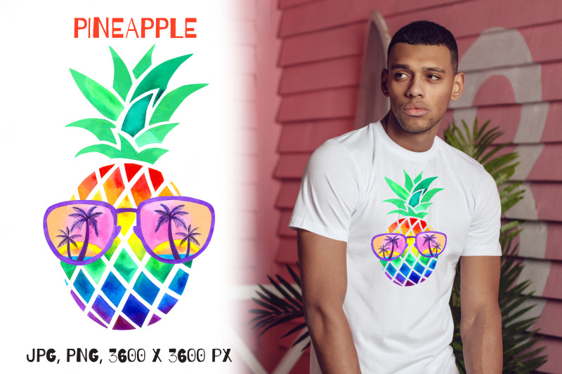 pineapple-sublimation-watercolor-summer