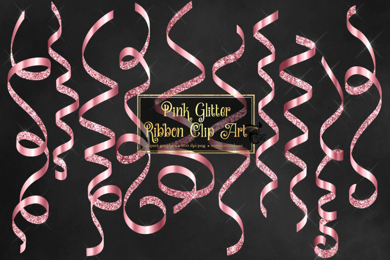 pink-glitter-ribbon-clipart