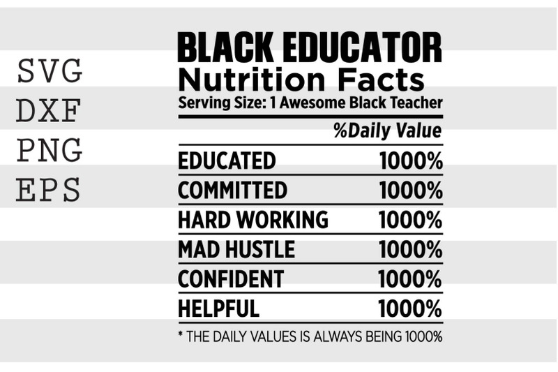 black-educator-nutrition-facts-svg