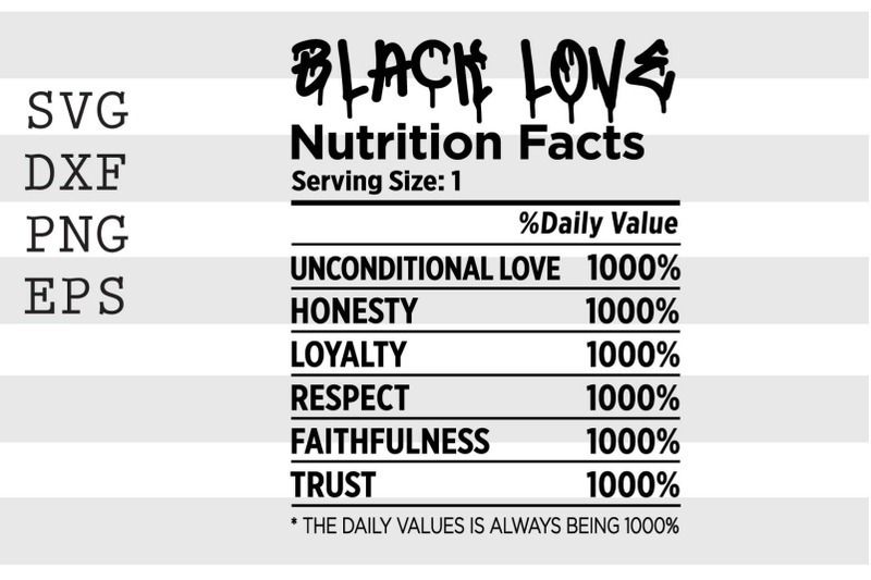 black-love-nutrition-facts-svg