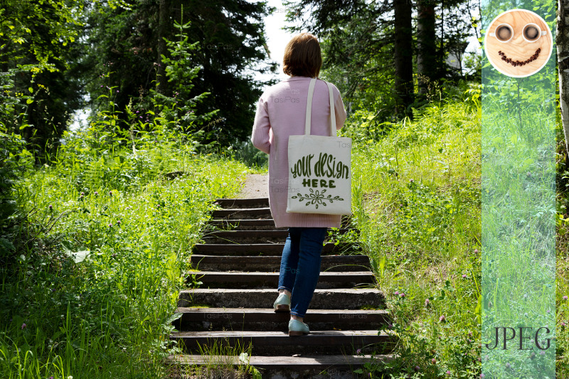 woman-on-the-old-stair-holding-tote-bag-mockup