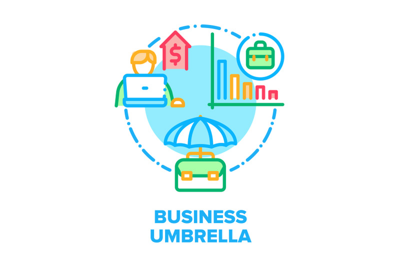 business-umbrella-accessory-vector-concept-color