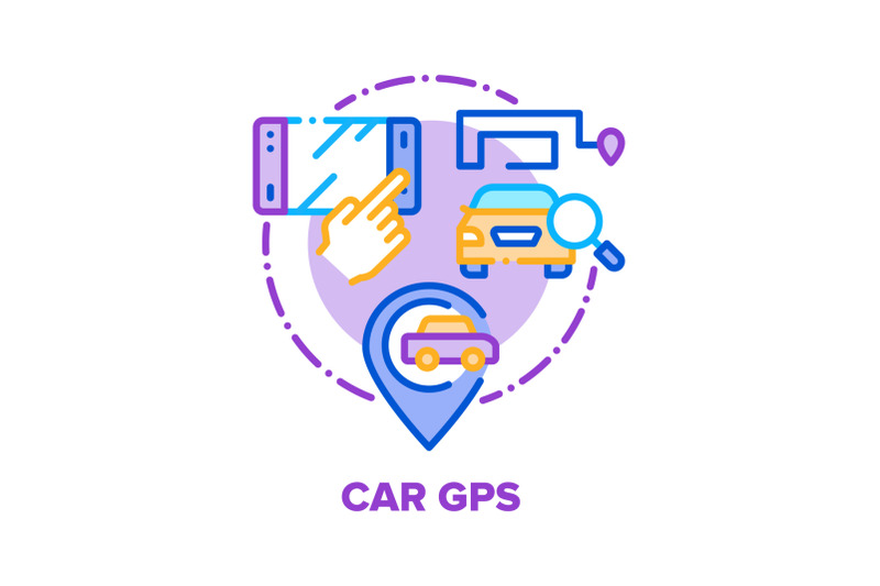 car-gps-device-vector-concept-color-illustration