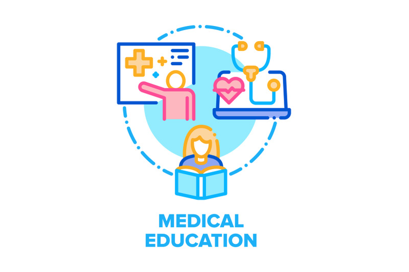 medical-education-literature-vector-concept-color-flat