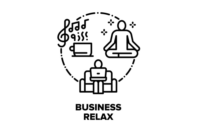 business-relax-vector-concept-black-illustrations