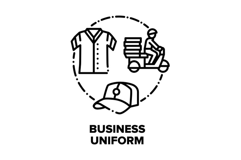 business-uniform-vector-concept-black-illustrations