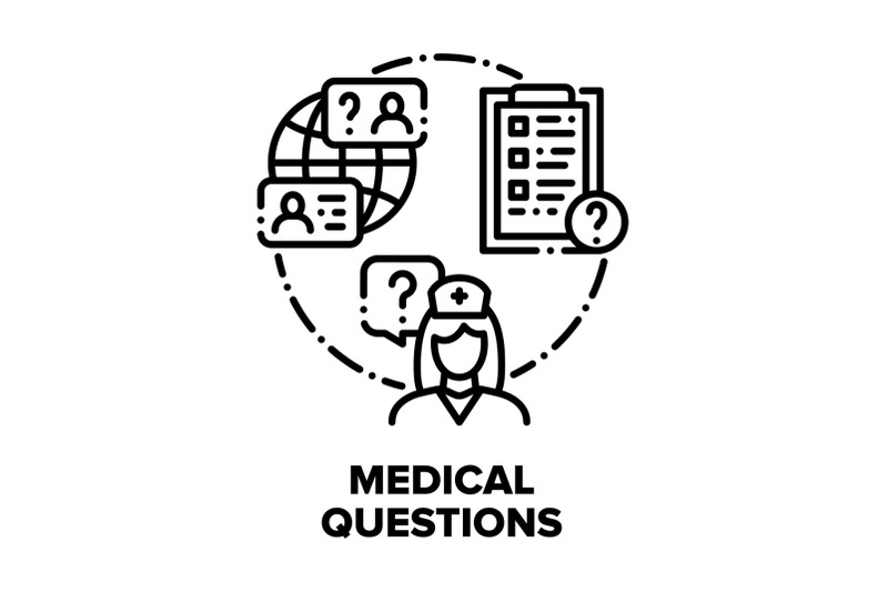 medical-questions-and-answers-vector-concept-black-illustrations