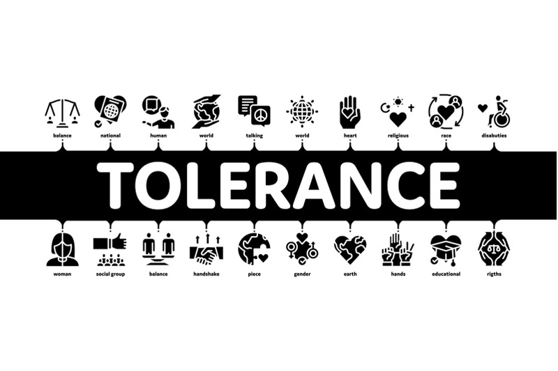 tolerance-and-equality-minimal-infographic-banner-vector