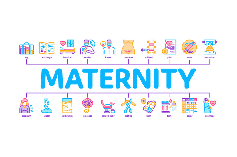 maternity-hospital-minimal-infographic-banner-vector-flat