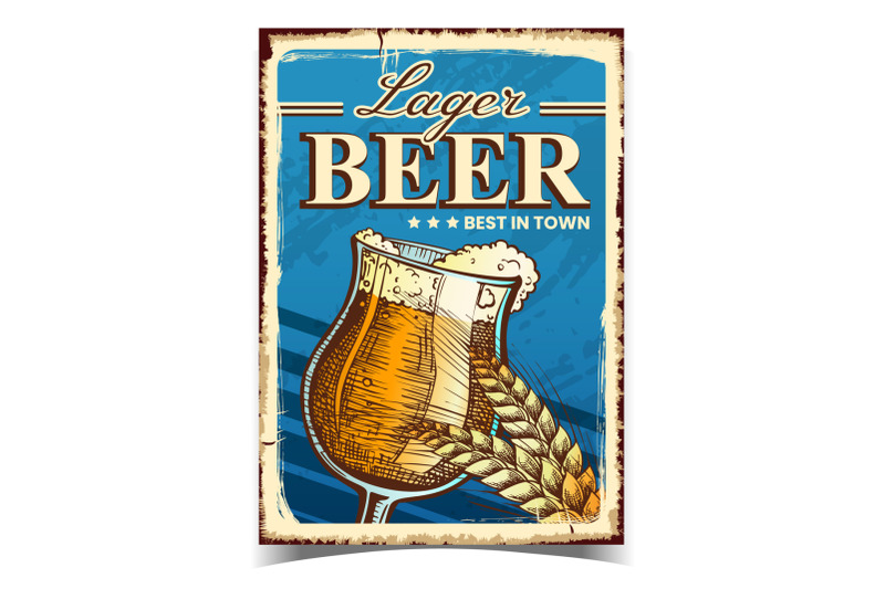 lager-beer-creative-advertising-banner-vector