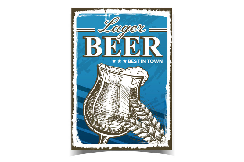 lager-beer-creative-advertising-banner-vector